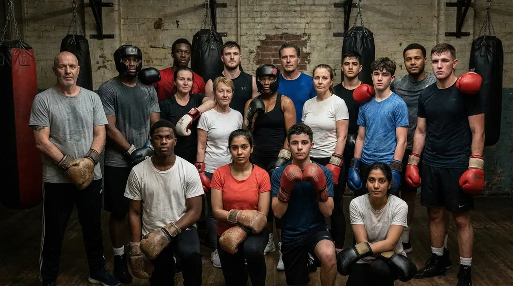 Team photo at Honour and Glory Boxing Club