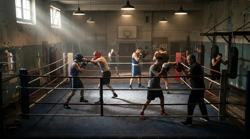 Boxers training at Honour and Glory Boxing Club