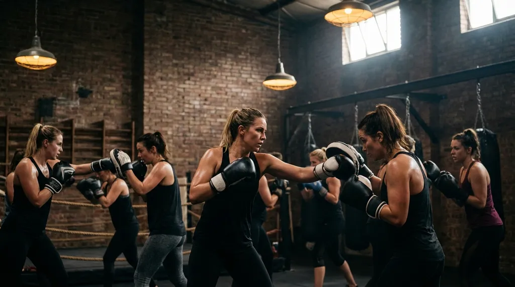 Women's boxing class at Honour and Glory Boxing Club