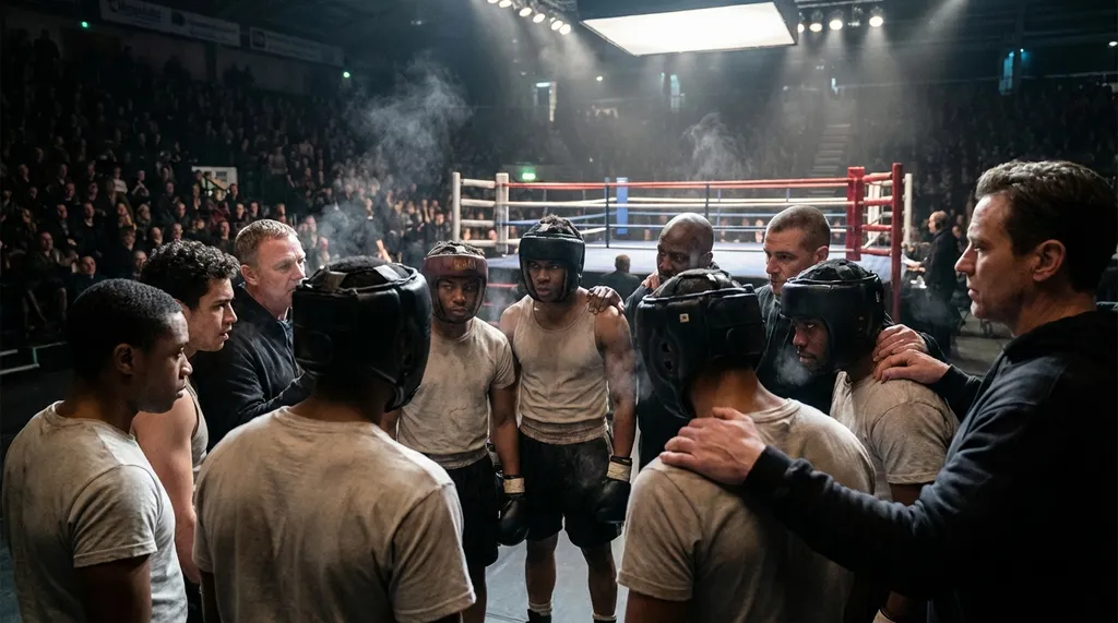Team training at Honour and Glory Boxing Club