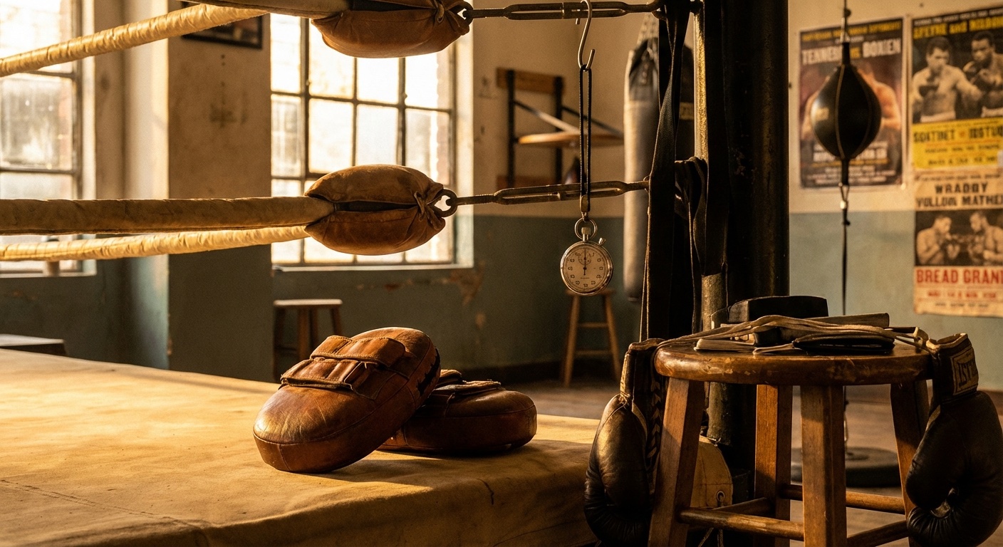 Coach Anton in the corner supporting a boxer during competition