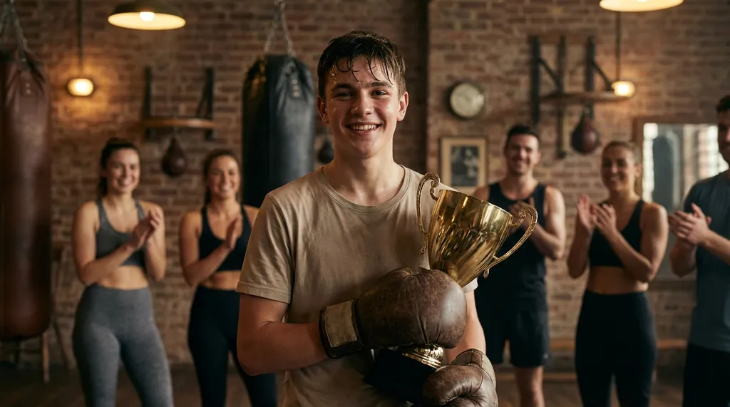 Trophy winner at Honour and Glory Boxing Club