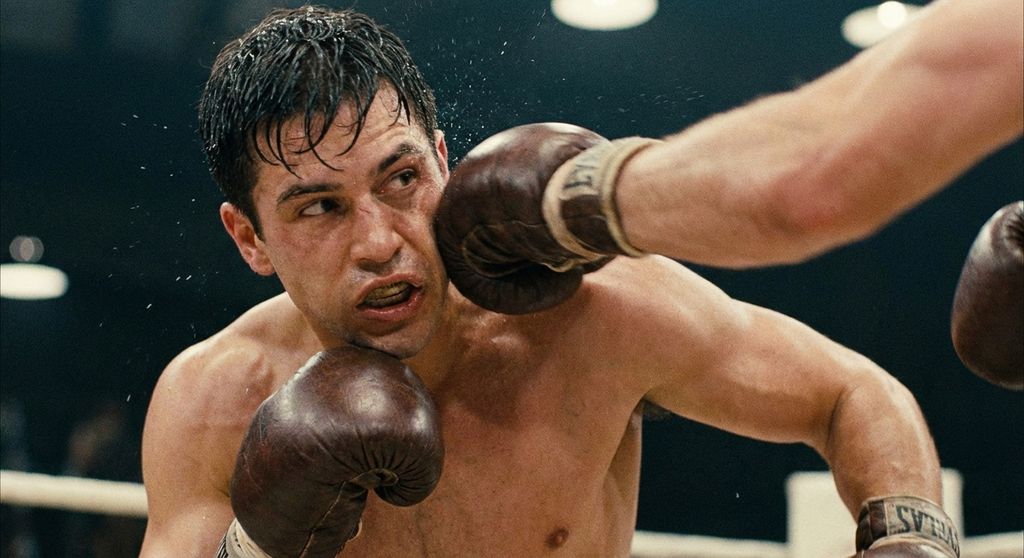 Close-up of boxer slipping a punch with perfect head movement technique
