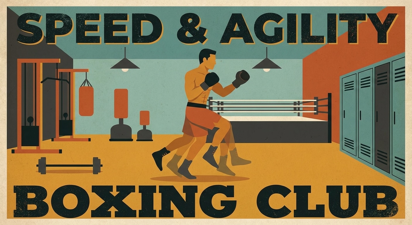 Boxer skipping rope with dynamic footwork