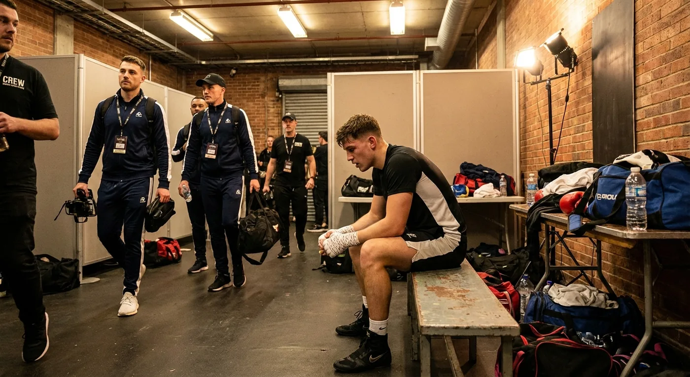 Boxing coach training a young athlete in a professional gym