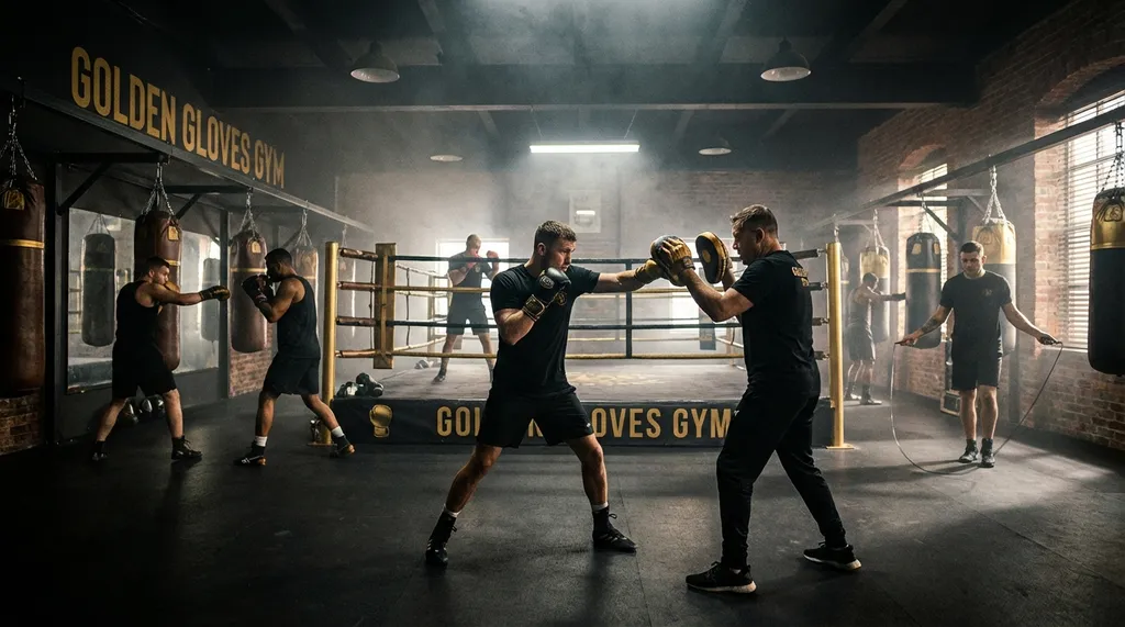 Gym interior at Honour and Glory Boxing Club