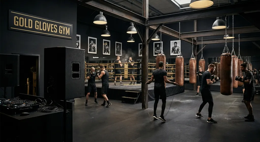 Gym interior at Honour and Glory Boxing Club