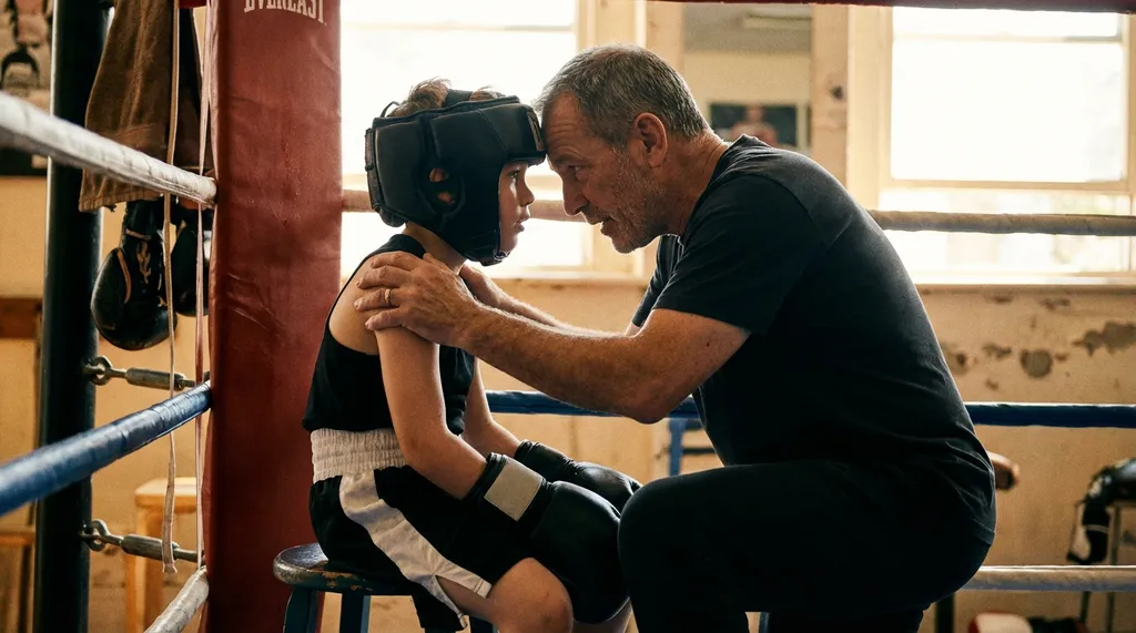 Young boxer training with focus and composure at Honour and Glory