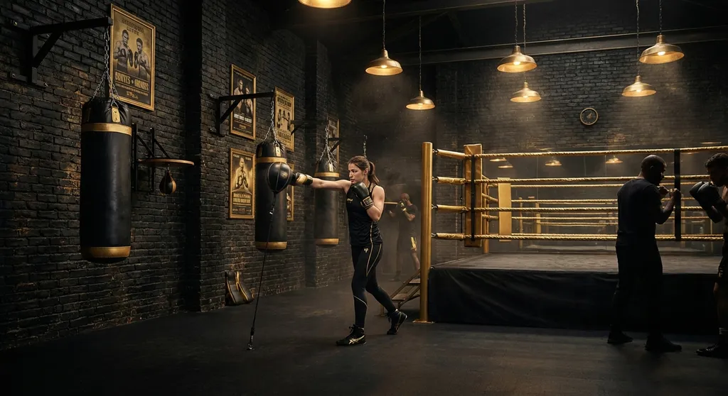 Women's boxing class at Honour and Glory Boxing Club