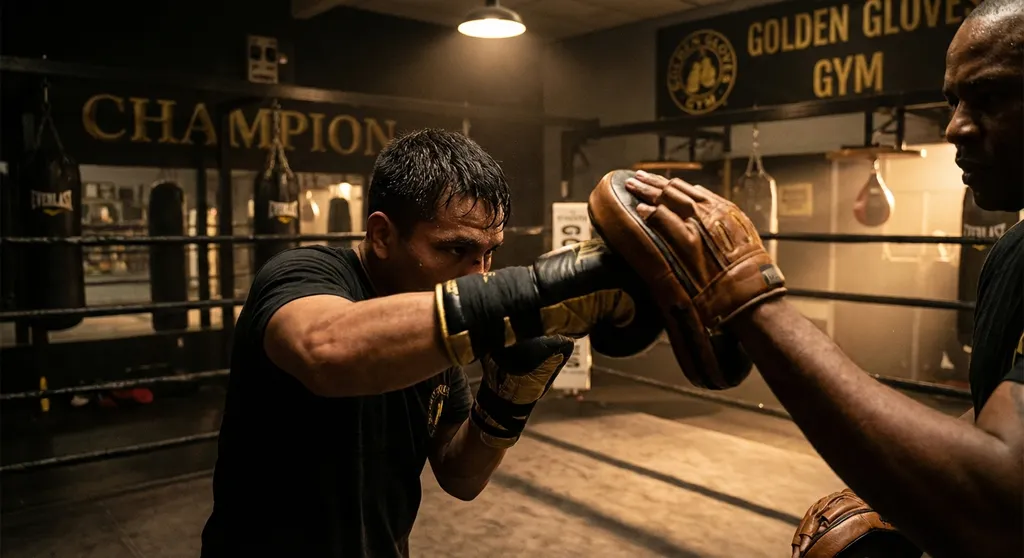 Boxers training inside a community boxing gym