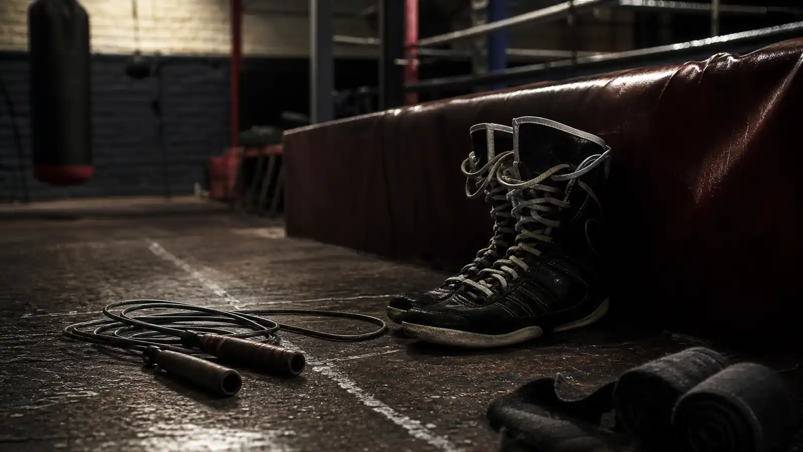 Object-only boxing gym detail for the Jack Massey vs Chev Clarke tactical guide