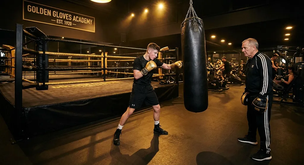 Boxers training together inside a community gym