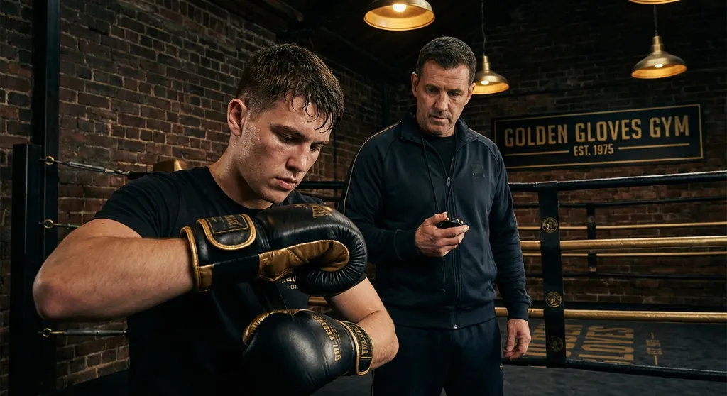 Young boxers training inside a community gym
