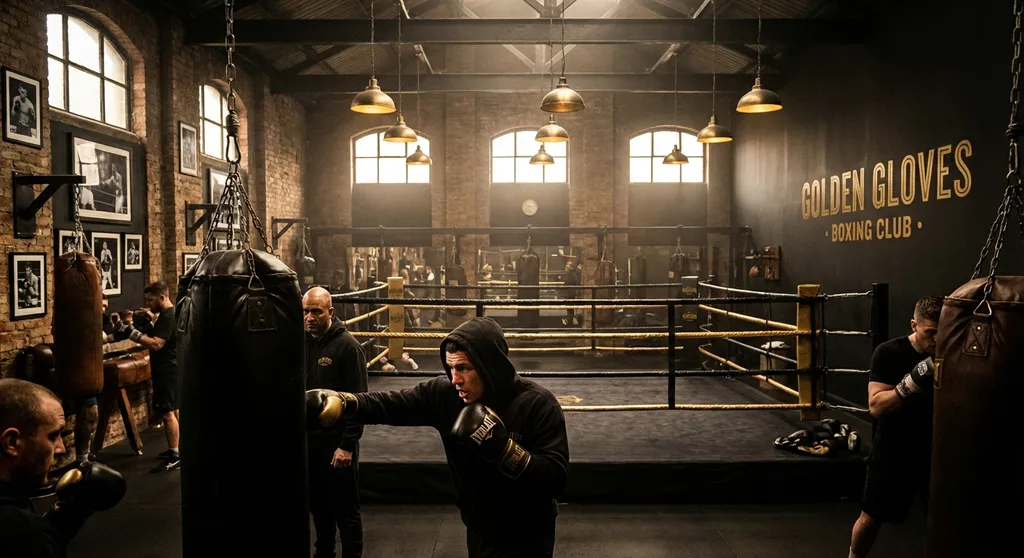 Boxing team gathered inside a gym
