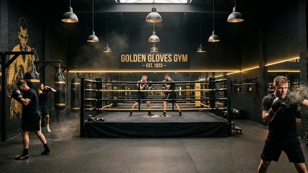 Women training together in a boxing class