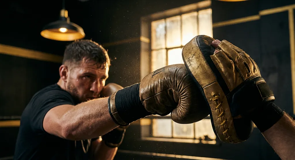Young boxers competing at an amateur boxing event