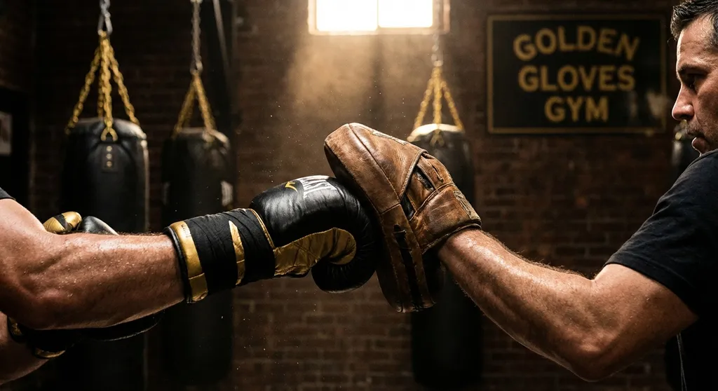 Boxers training inside a community boxing gym