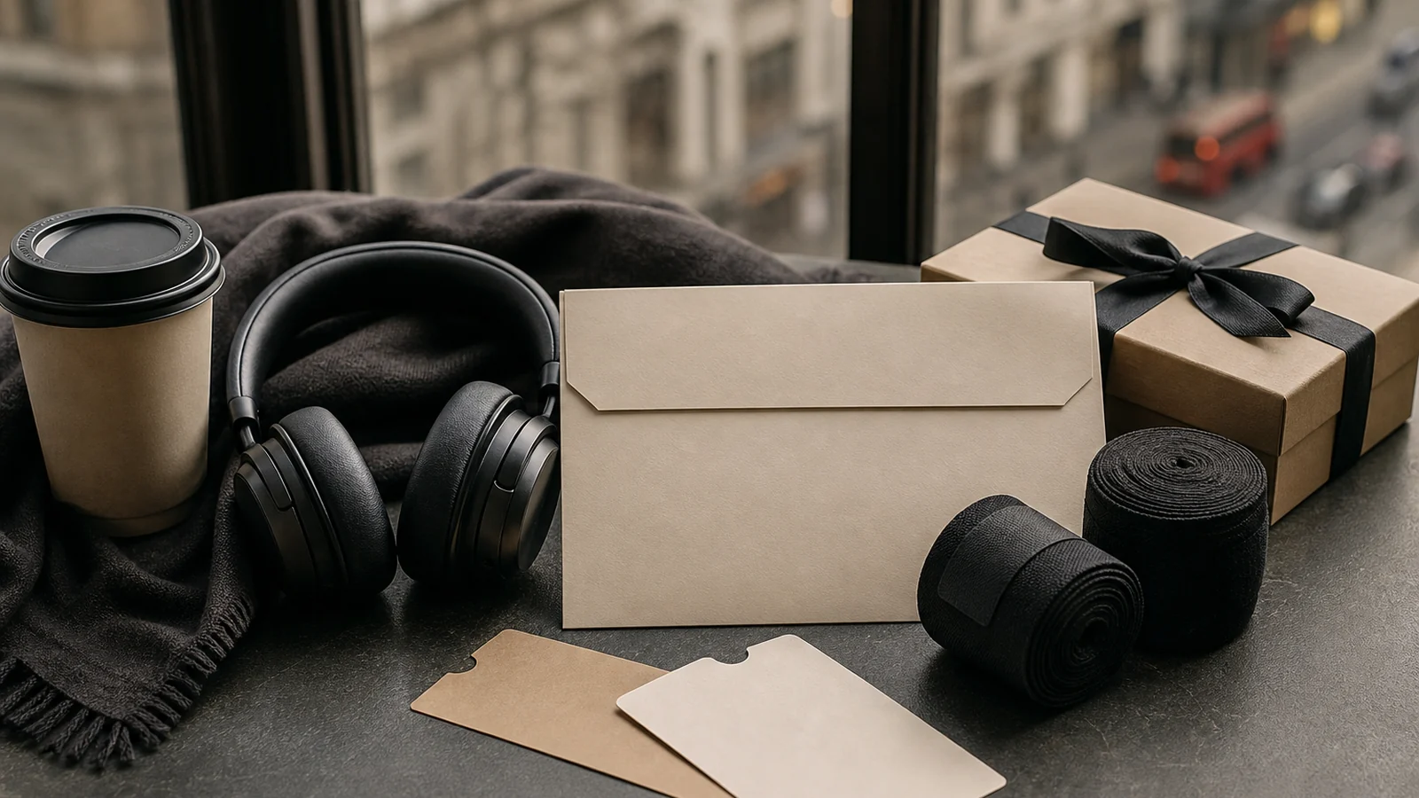 Last-minute London Father's Day gift ideas with a blank voucher envelope