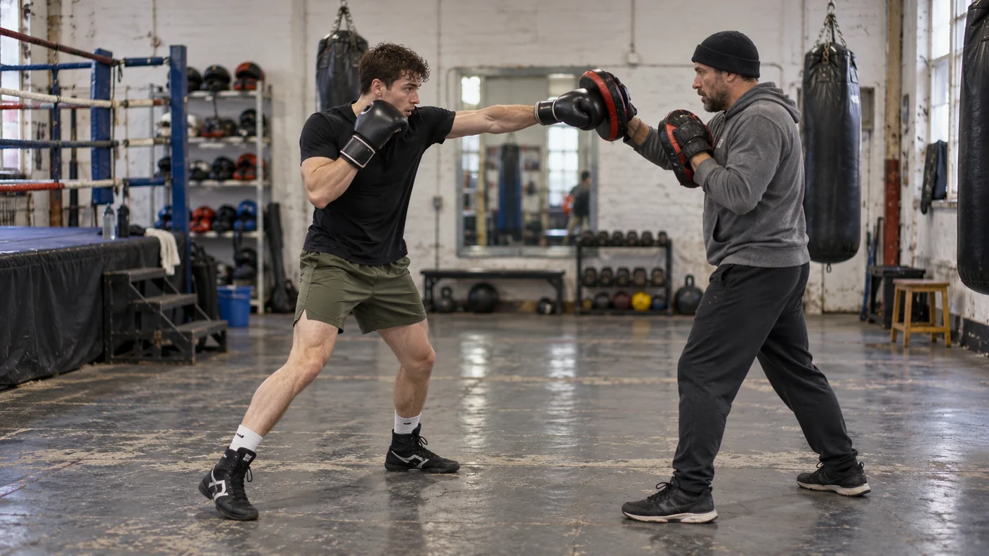 Step-Back Jab-Cross: A Boxing Range Counter