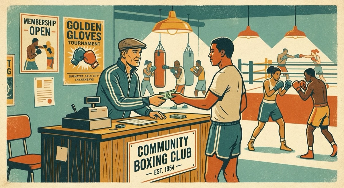 Boxing gym membership and community scene