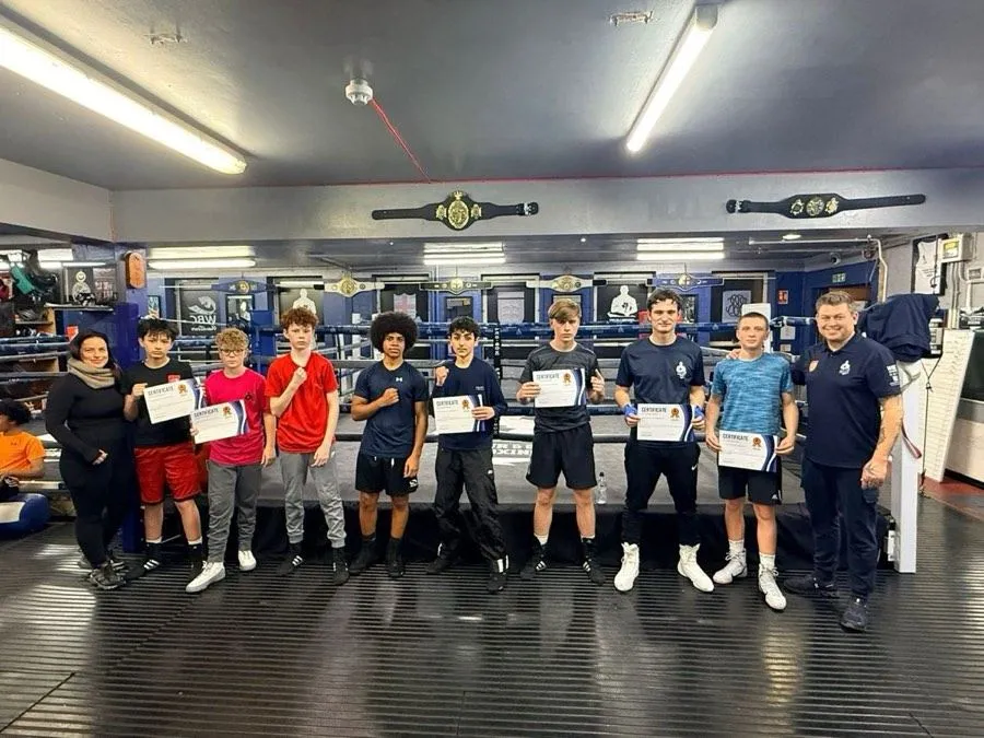 Junior boxing awards at Honour and Glory Boxing Club