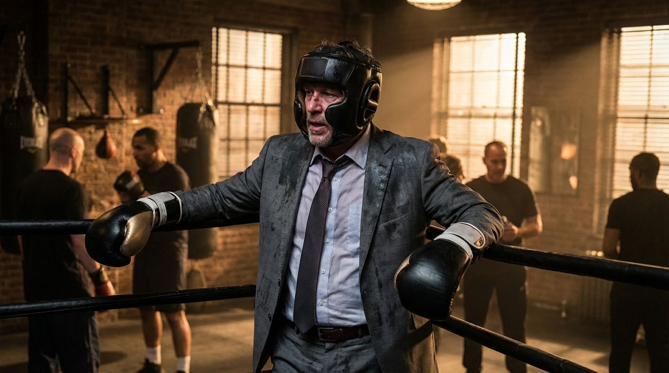 Young boxer at Honour and Glory Boxing Club in SE London