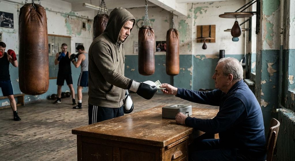 Boxer paying for a session with no contract paperwork