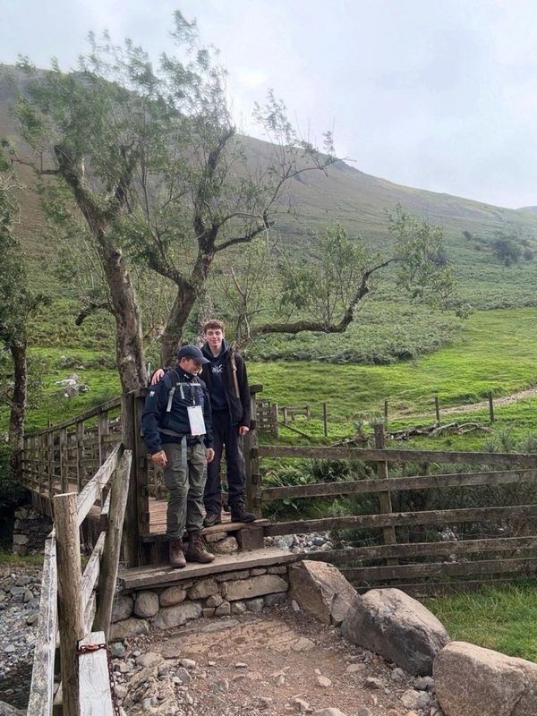 Club members on a countryside hike