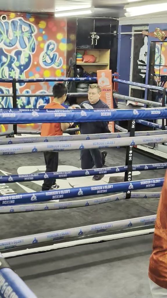 Junior boxing session at Honour and Glory