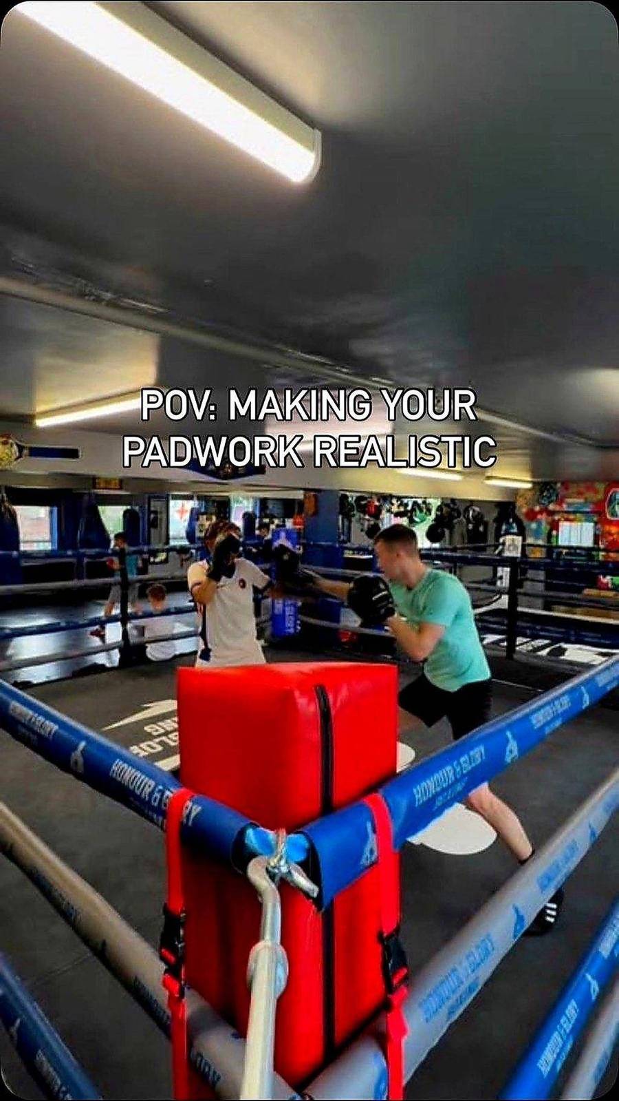 Pad work in the ring at H&G