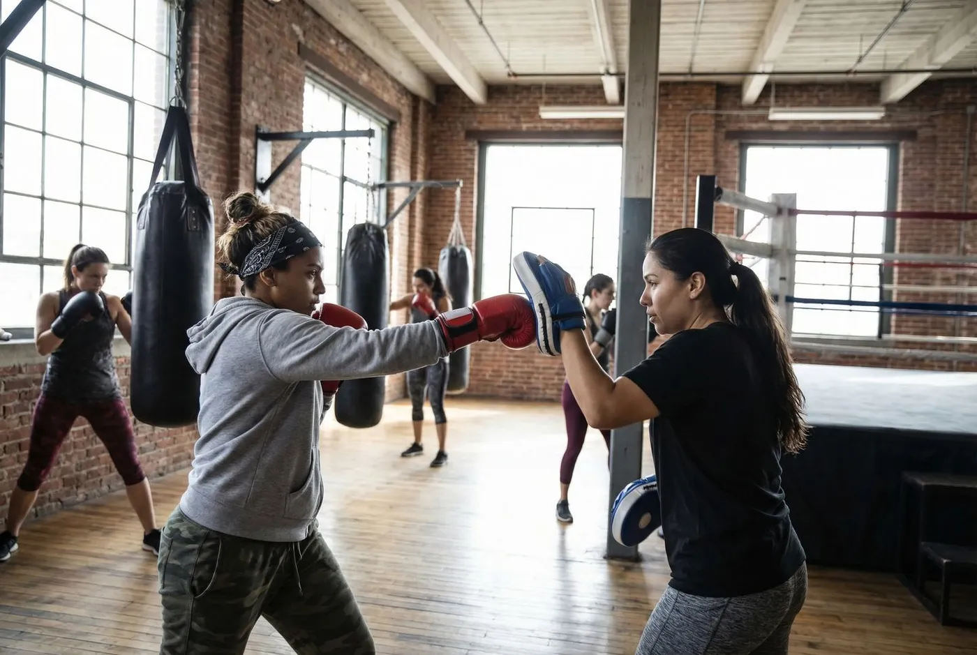 Boxing training at Honour and Glory near Hayes