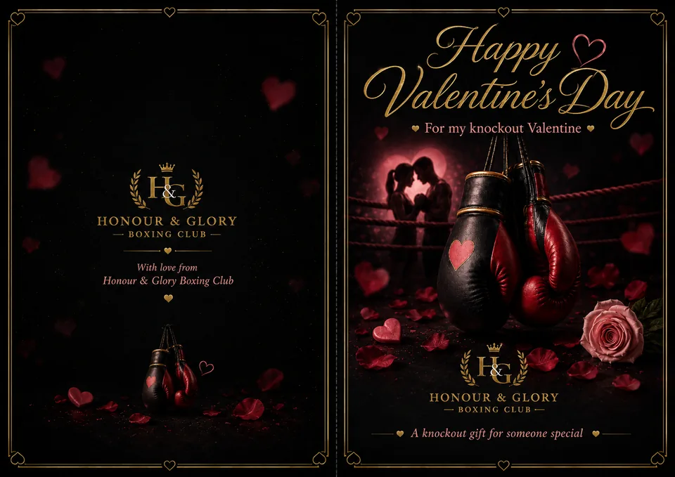 Valentine's Day greetings card printable preview