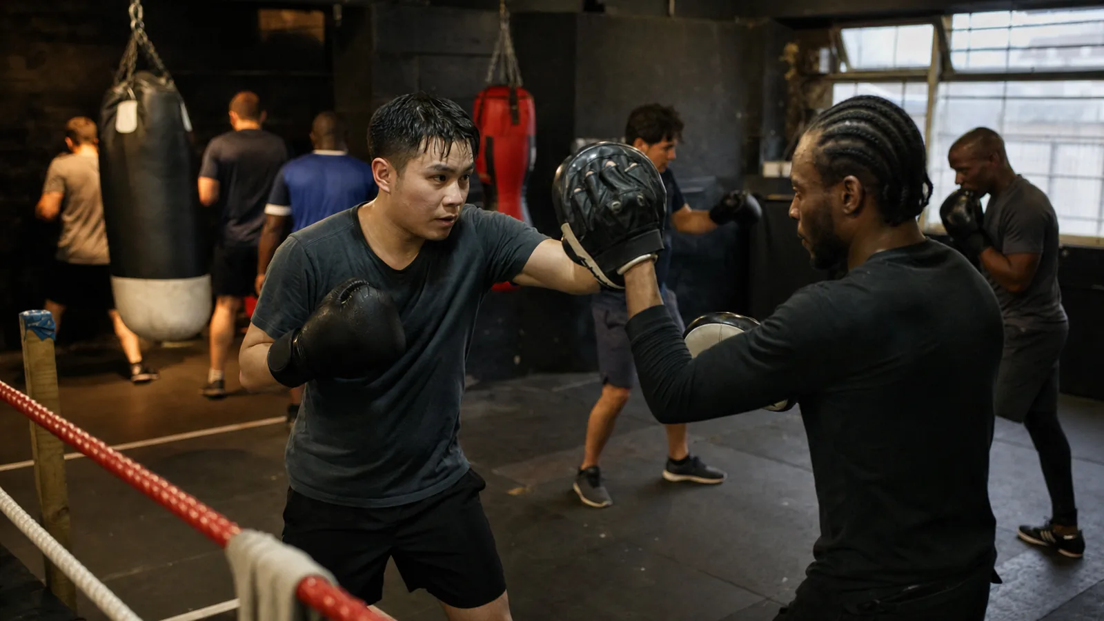 Adult beginner boxing class at Honour and Glory for Beckenham visitors