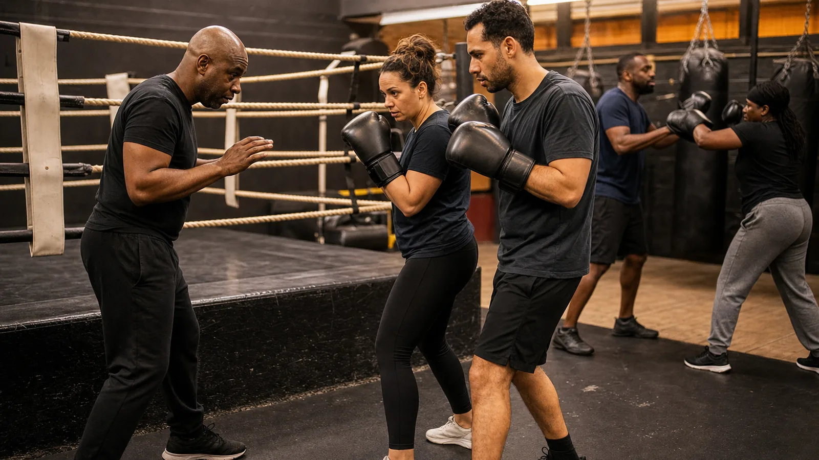 Adult beginner boxing fundamentals at Honour and Glory near Orpington