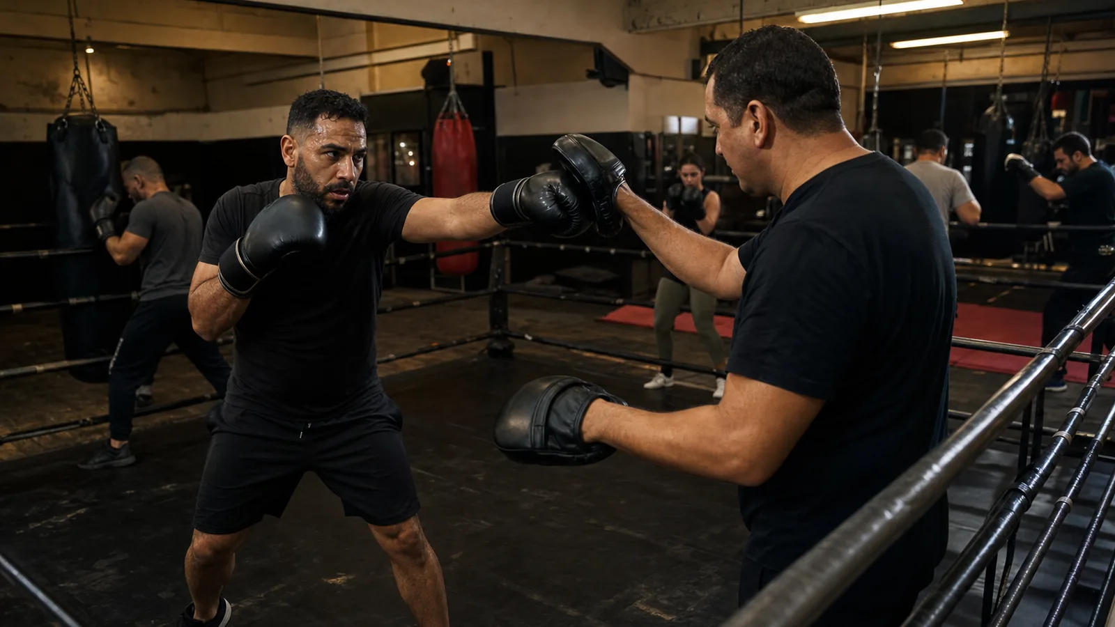 Adult beginner boxing padwork at Honour and Glory near Thamesmead