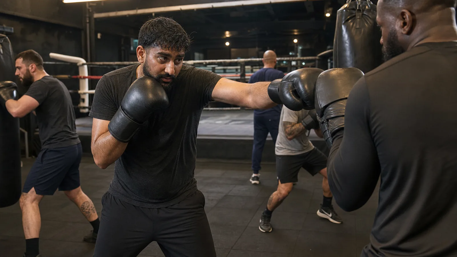 Adult beginner boxing padwork at Honour and Glory near Welling