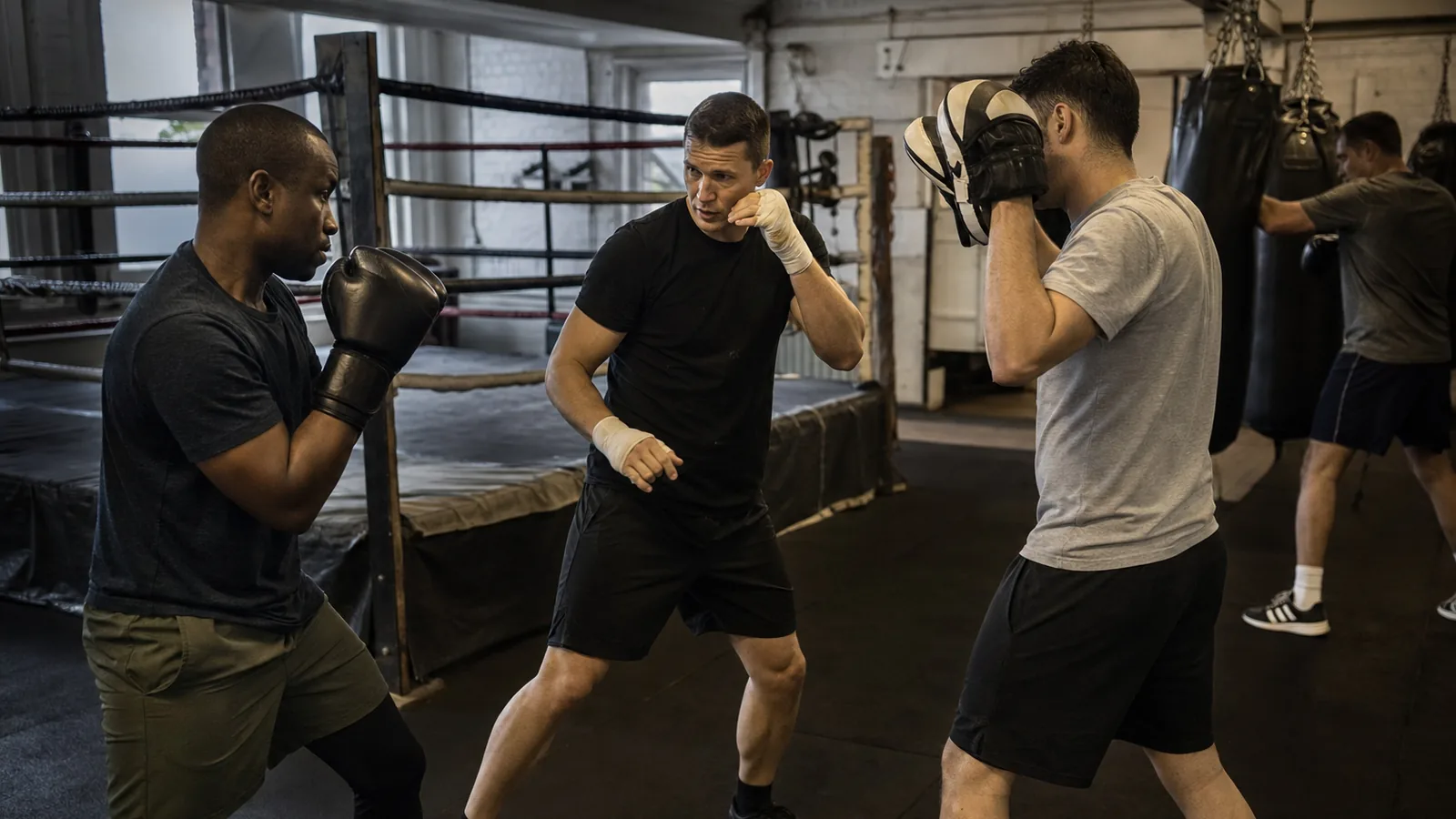 Boxing technique session for beginners