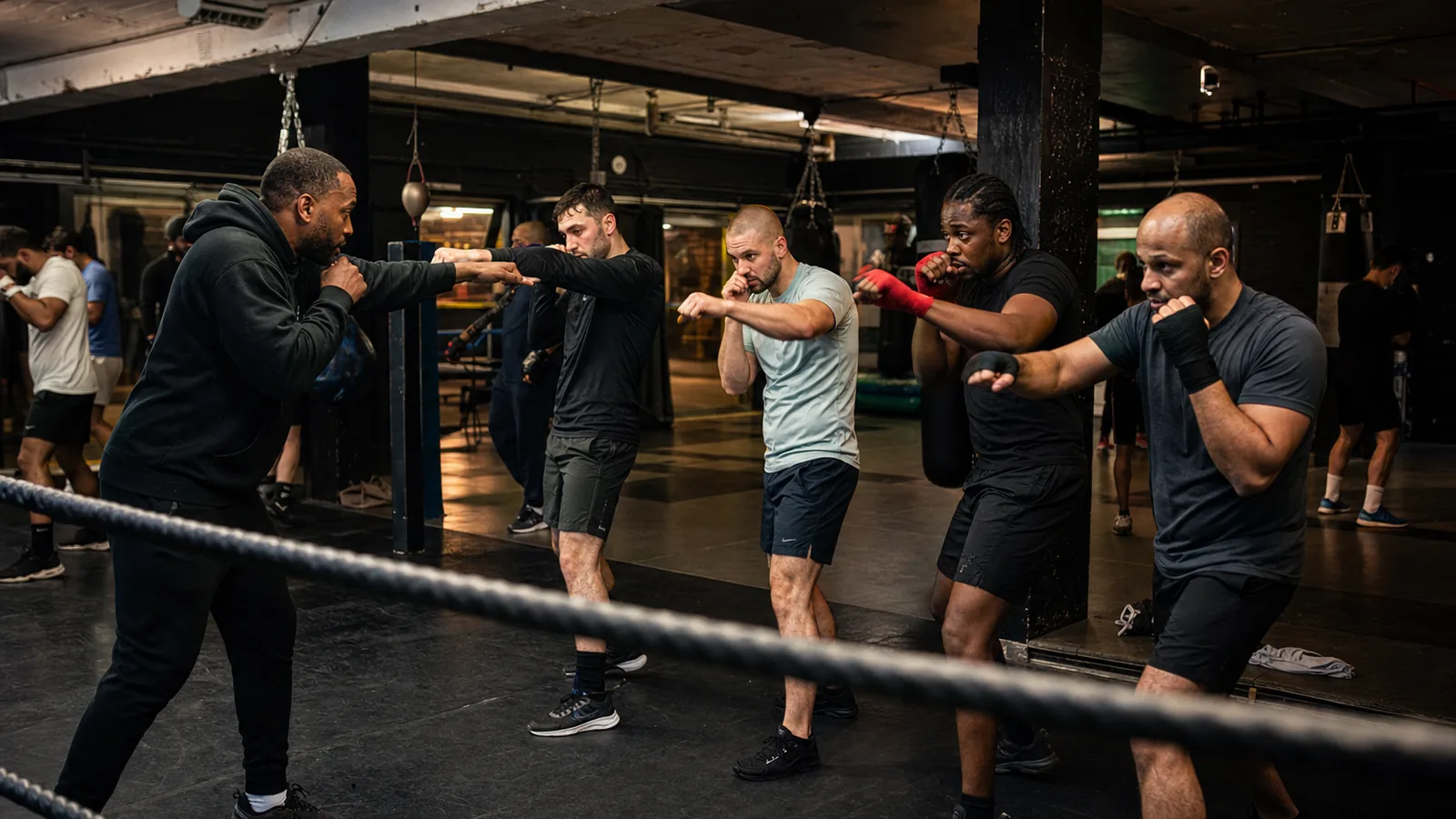 Beginner boxing stance and guard coaching