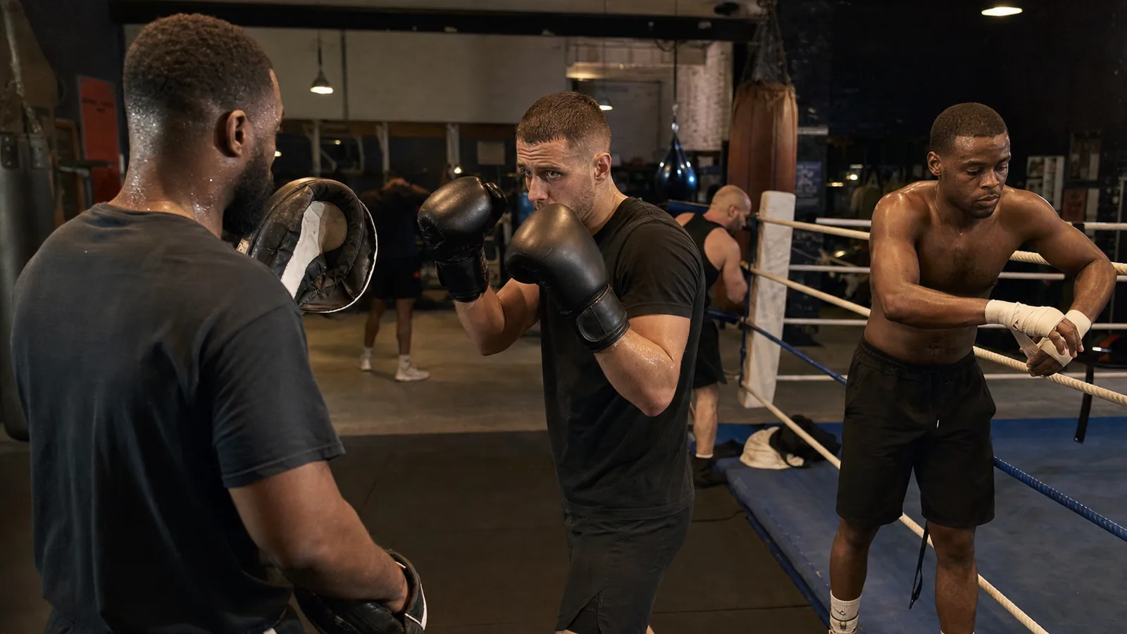 Training at Honour and Glory Boxing Club