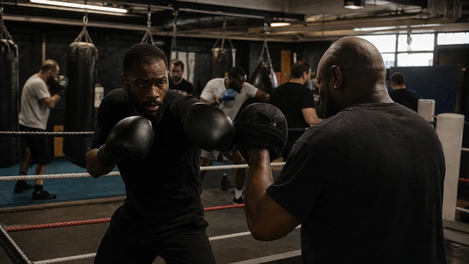 Adult men recreational boxing at Honour and Glory Boxing Club