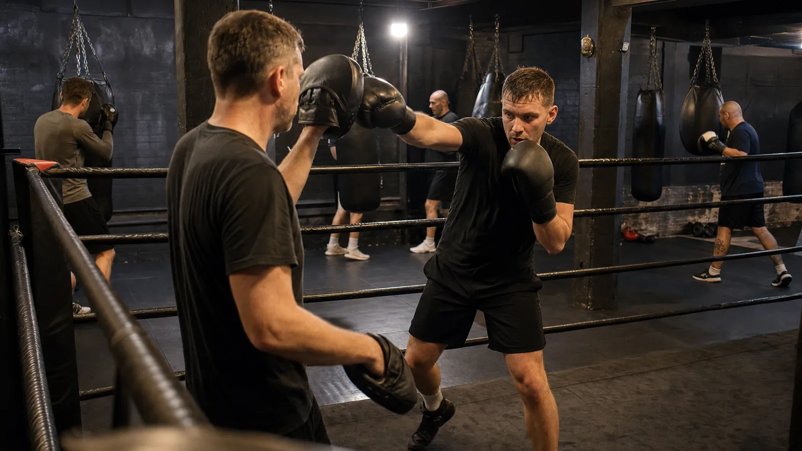 Boxing sparring session at H&G