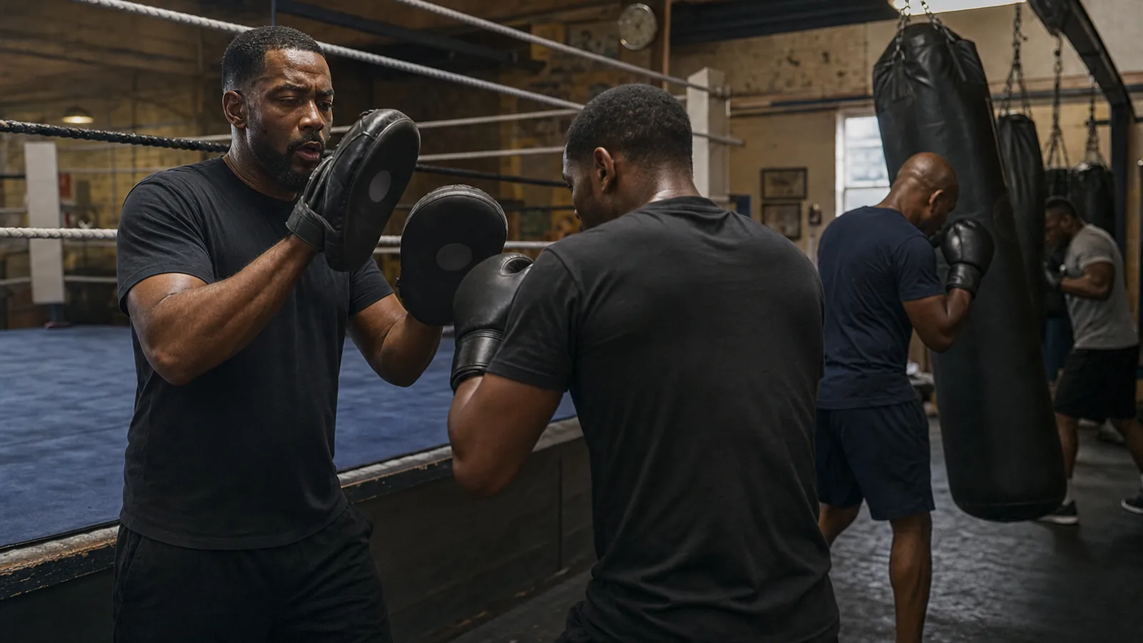 Boxing technique session for beginners