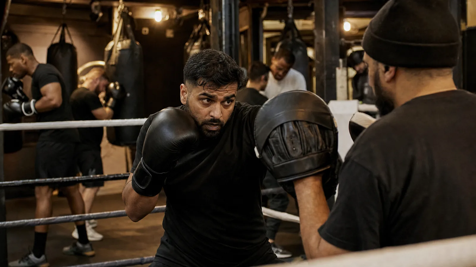 Training at Honour and Glory Boxing Club