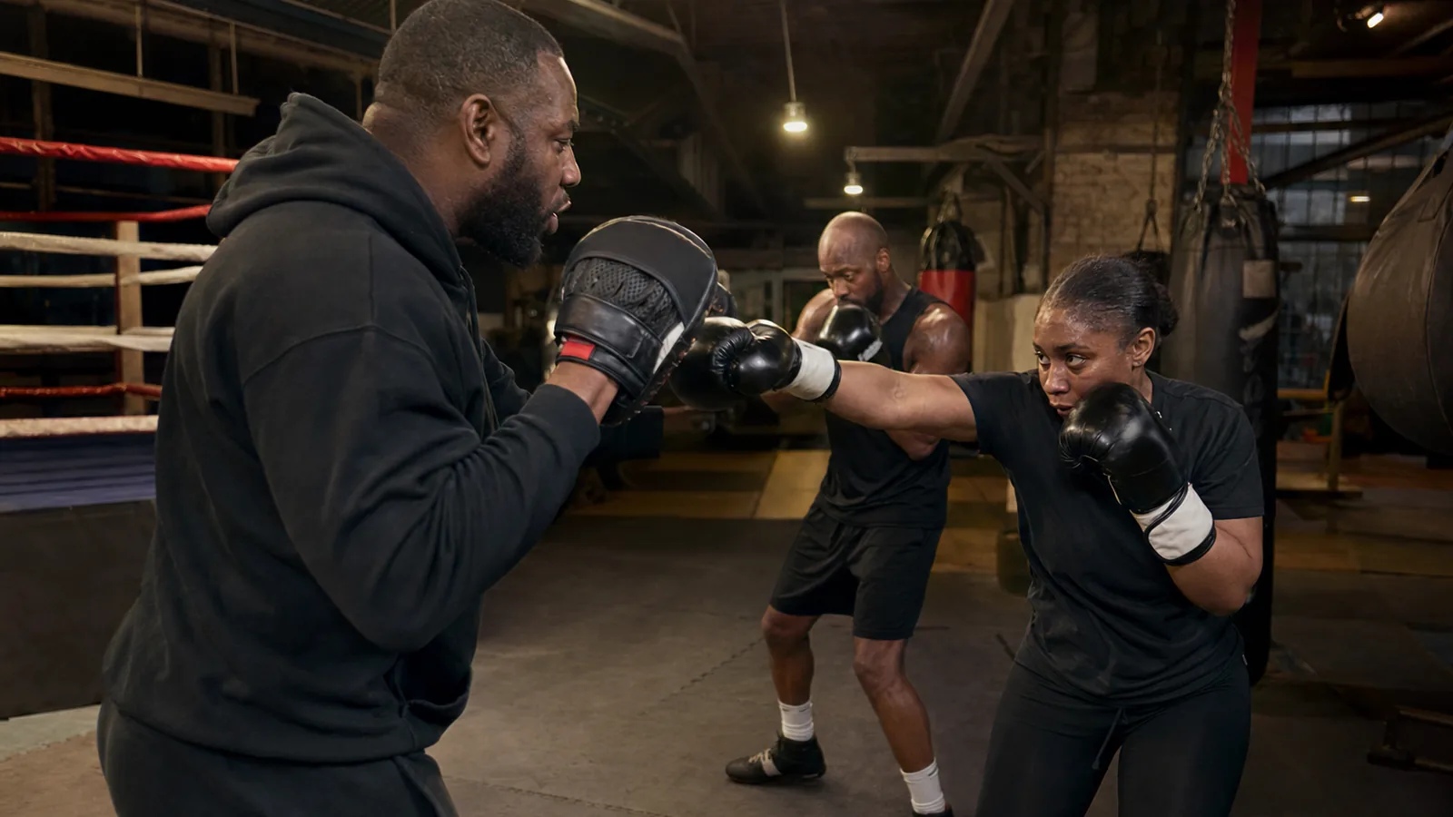 Boxing training for fitness and weight loss