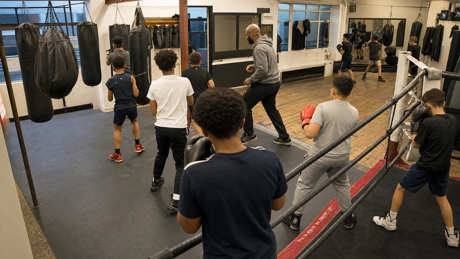 Junior padwork at Honour and Glory Boxing