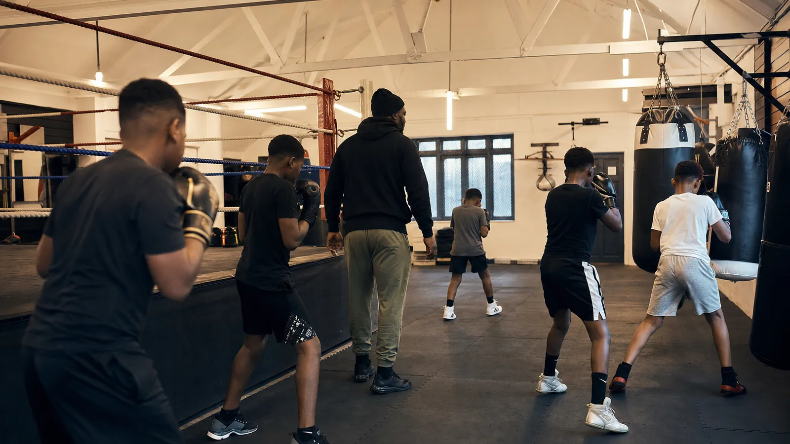 Junior boxing class at Honour and Glory