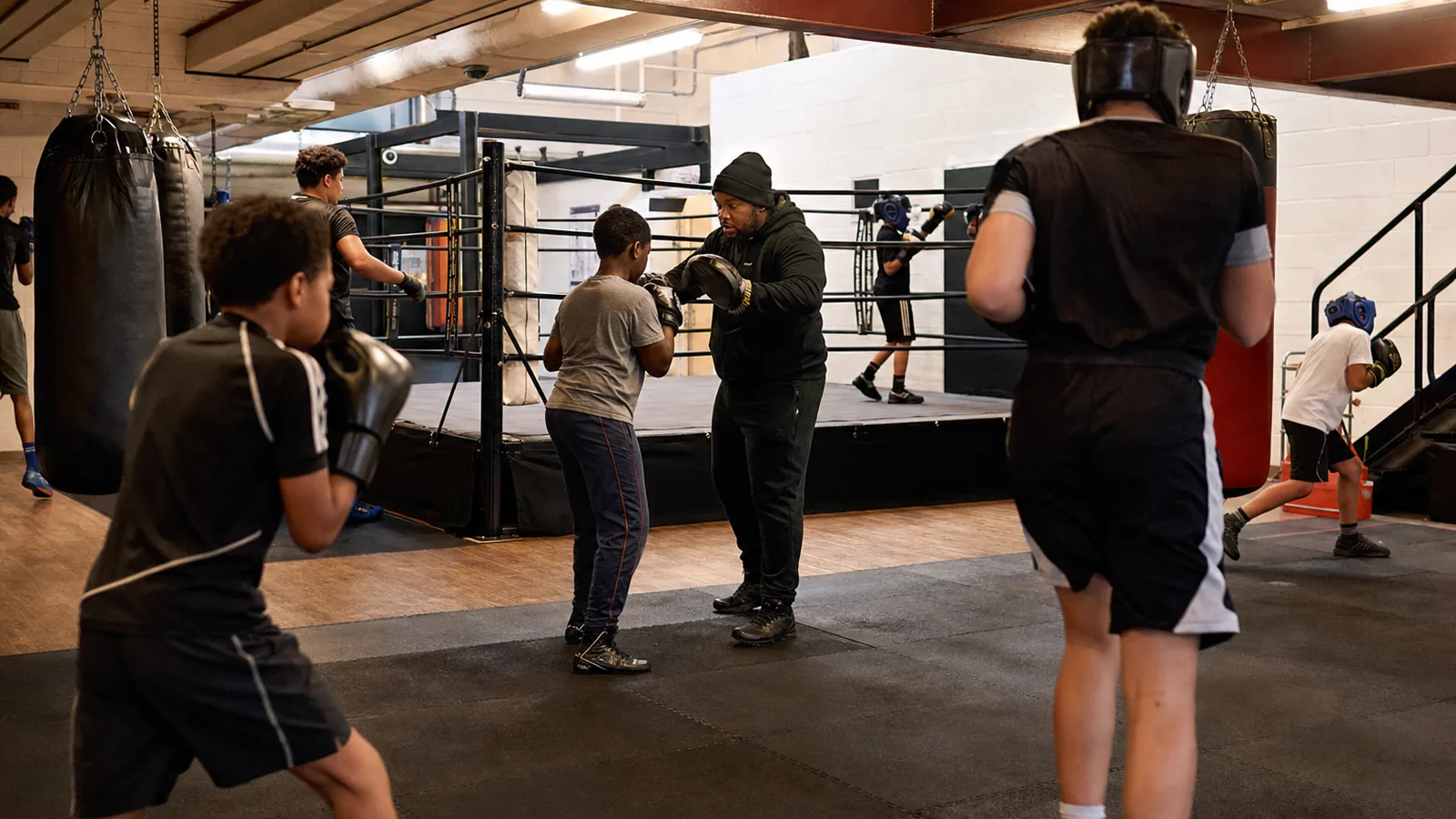 Junior boxers at Honour and Glory showing their progress