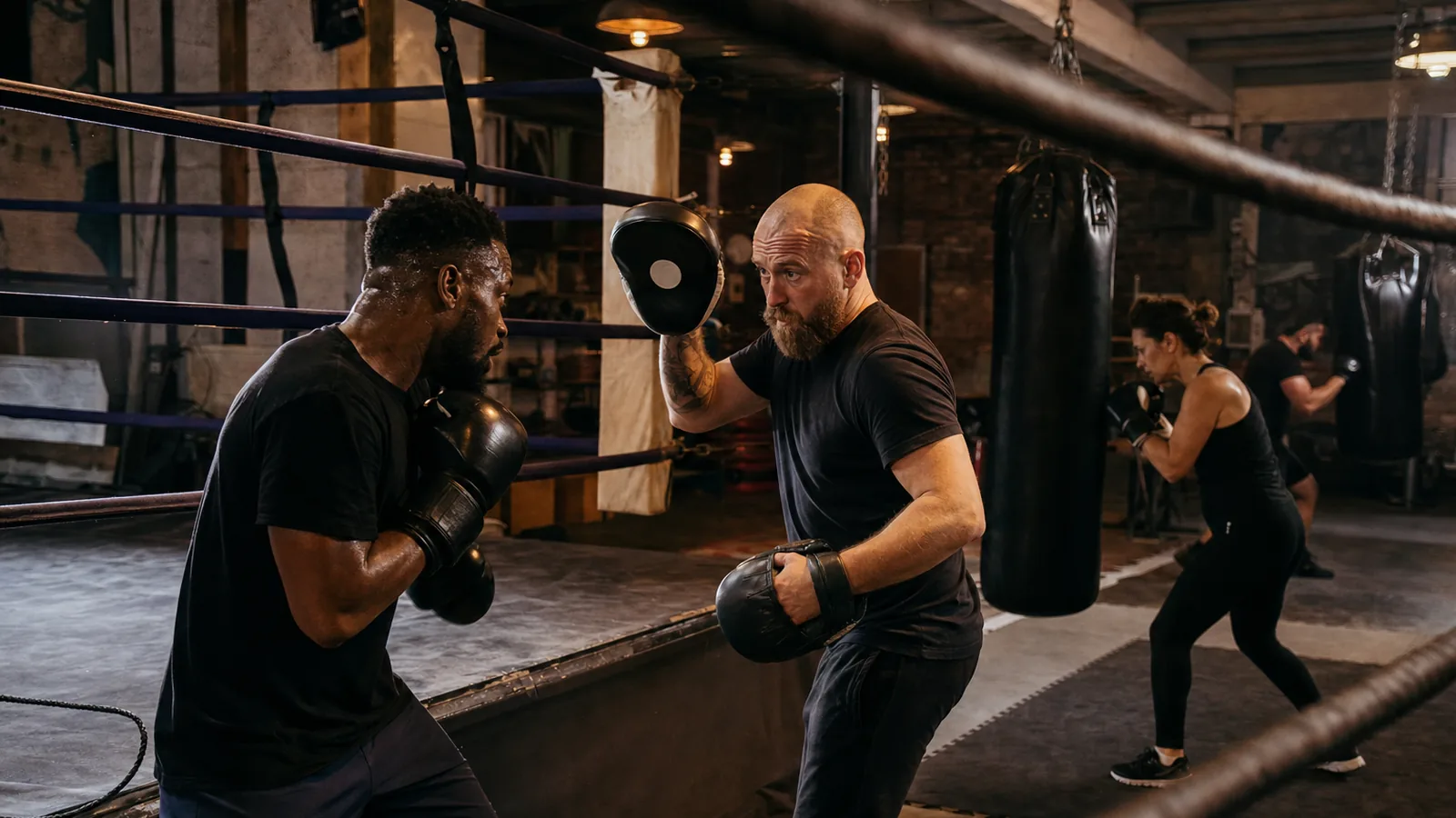 Community boxing class at Honour and Glory for Brixton visitors choosing the Kidbrooke gym