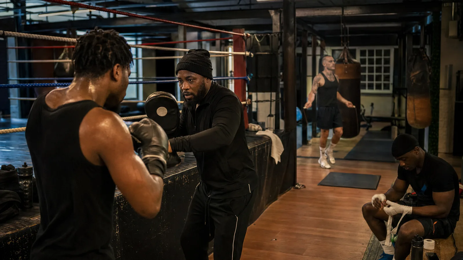 Supervised junior boxing class at Honour and Glory near Blackheath