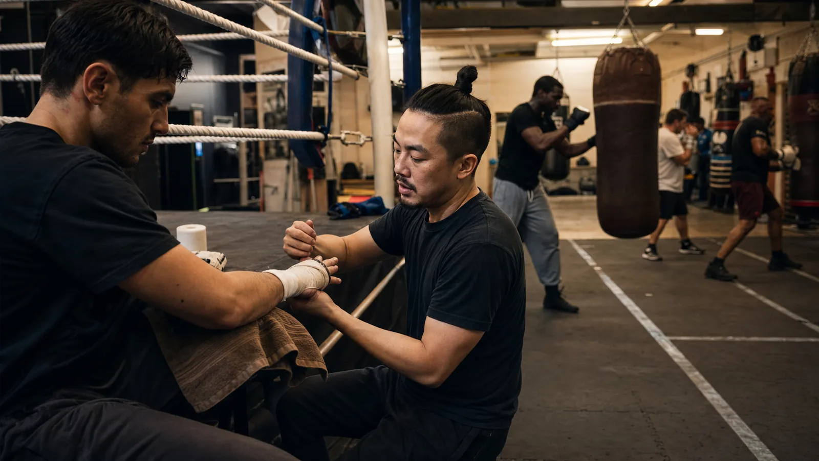 Supervised junior boxing class at Honour and Glory near Blackfen